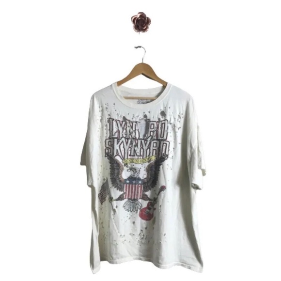 Lynyrd Skynyrd Rock N Roll Factory Distressed Tour Dates T Shirt One Size - Picture 1 of 5